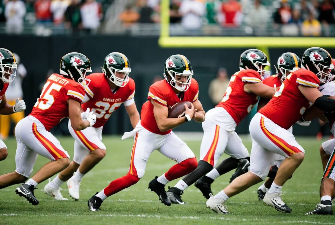 Player Running Chiefs Wallpaper